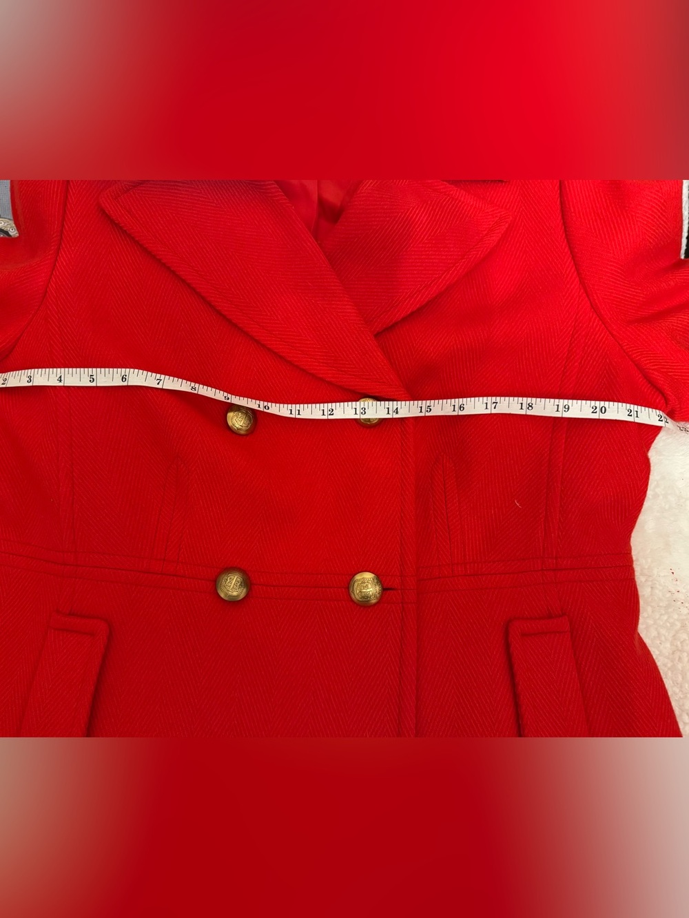 Beautiful red mid-weight Talbots jacket. Exceptional Used Condition, size 16. - Picture 7 of 12